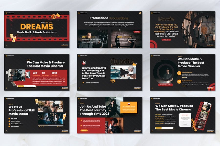 电影制作工作室项目讲述Keynote模板 - PPT派