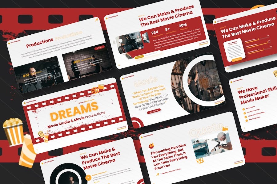 电影制作工作室项目讲述Keynote模板 - PPT派