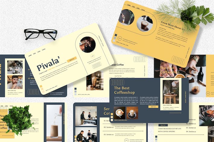 咖啡店咖啡厅餐饮推广Keynote模板 - PPT派