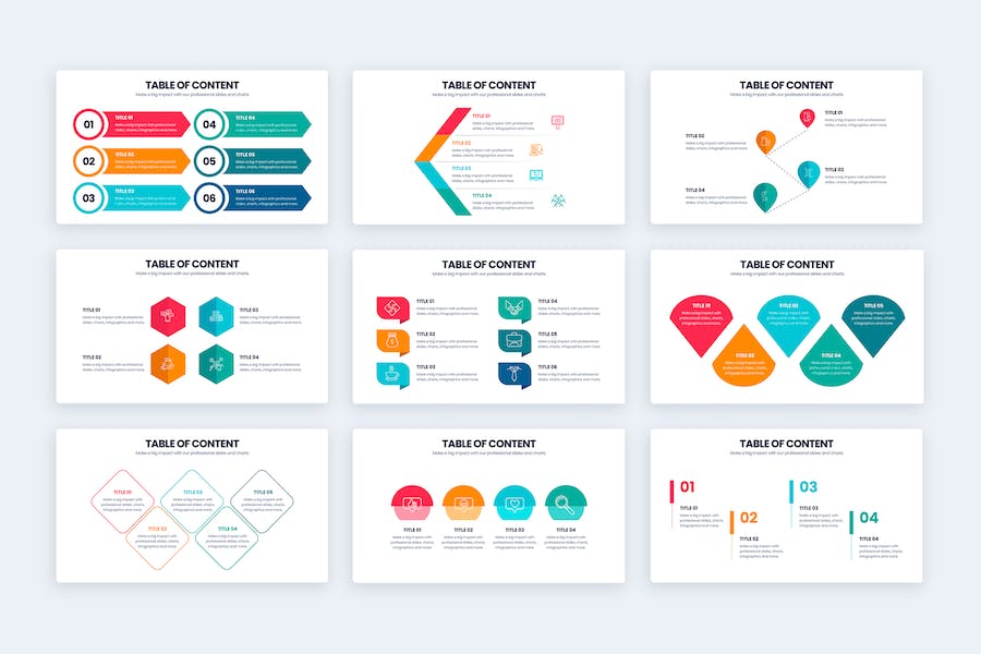 商业目录内容索引信息图表PPT模板 Retry - PPT派
