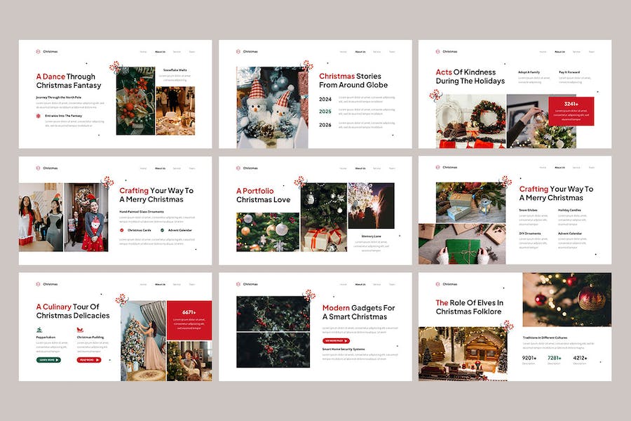 圣诞节展示文稿设计方案PPT模板 - PPT派