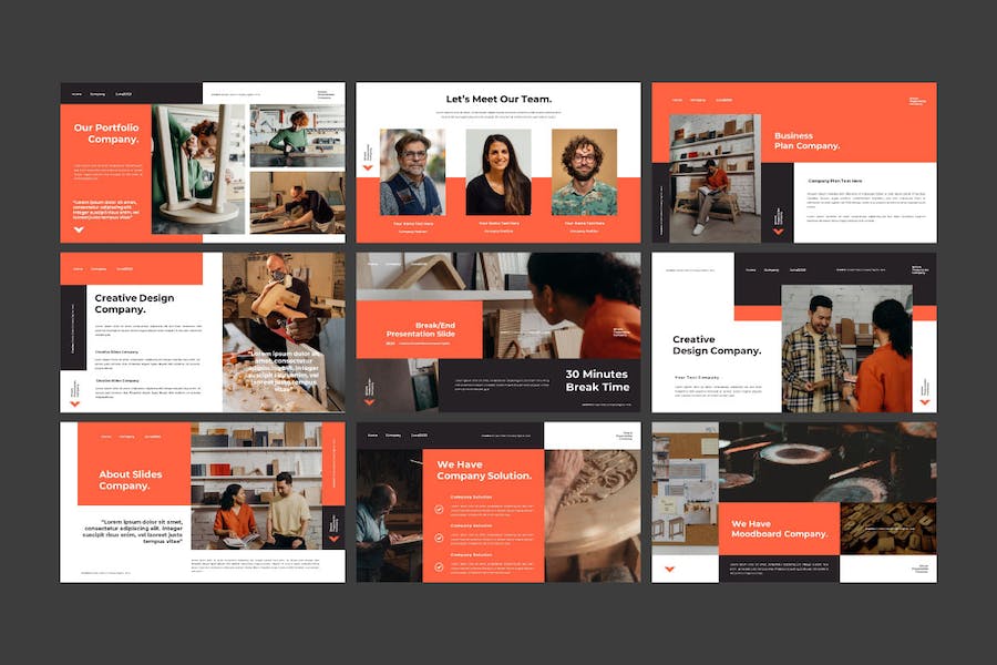 商务领域内容展示专业Keynote模板 - PPT派