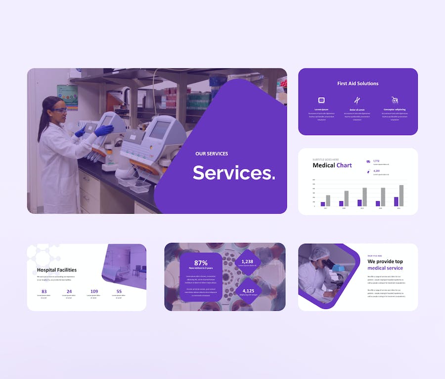 医疗健康医学行业方案PPT模板 - PPT派