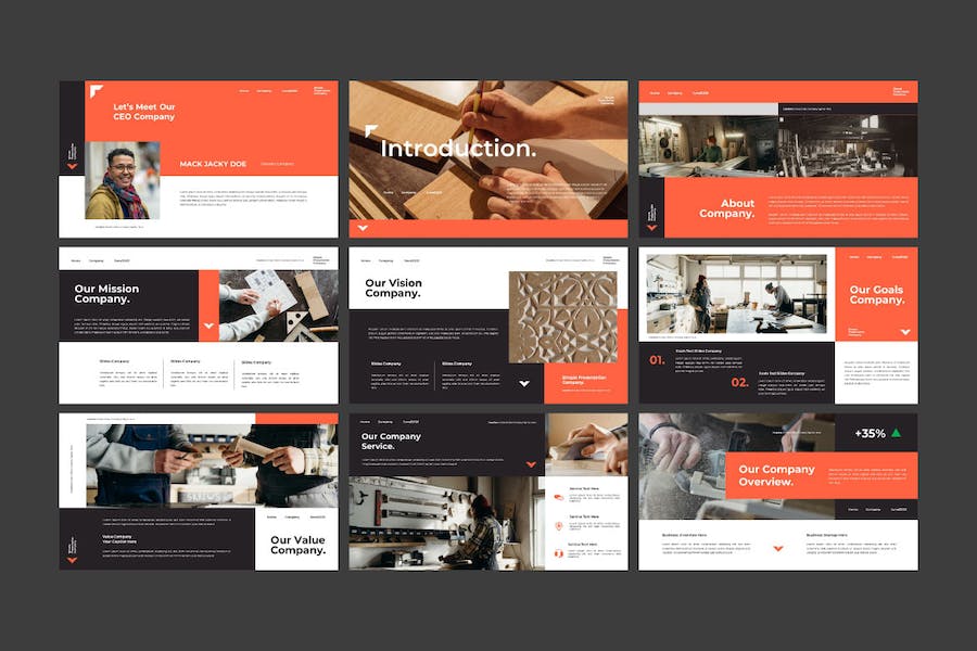 商务领域内容展示专业Keynote模板 - PPT派
