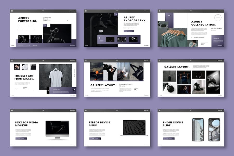 蓝色庄重商务商业风格keynote模板 - PPT派