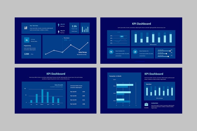KPI业绩指标监测系统PPT模板 - PPT派