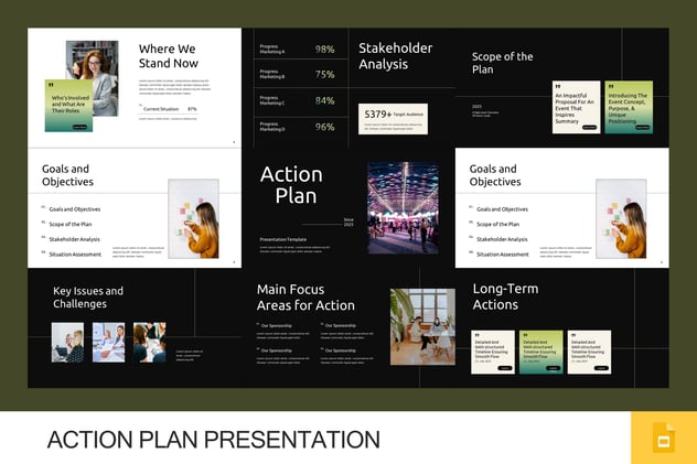 业务行动计划方案执行PPT模板 - PPT派