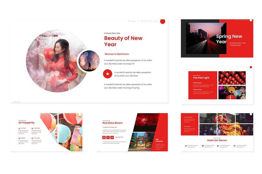 春节新年传统节日庆祝方案Keynote模板 - PPT派