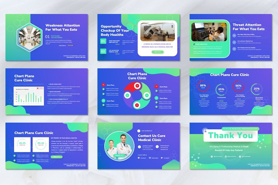 医疗健康疾病治疗护理Keynote模板 - PPT派