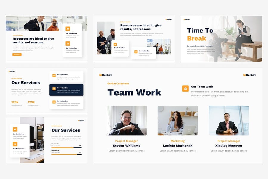 企业公司介绍组织架构业务展示Keynote模板 - PPT派