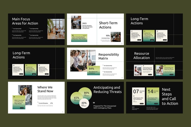 业务行动计划方案执行PPT模板 - PPT派