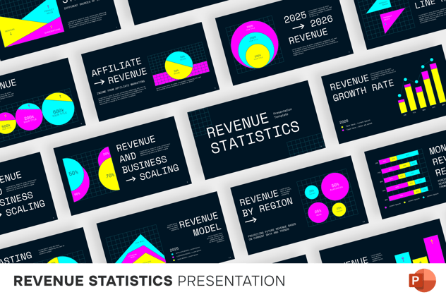收入统计业绩分析PPT模板 - PPT派