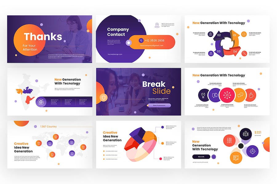 创意商业品牌推广Keynote模板 - PPT派