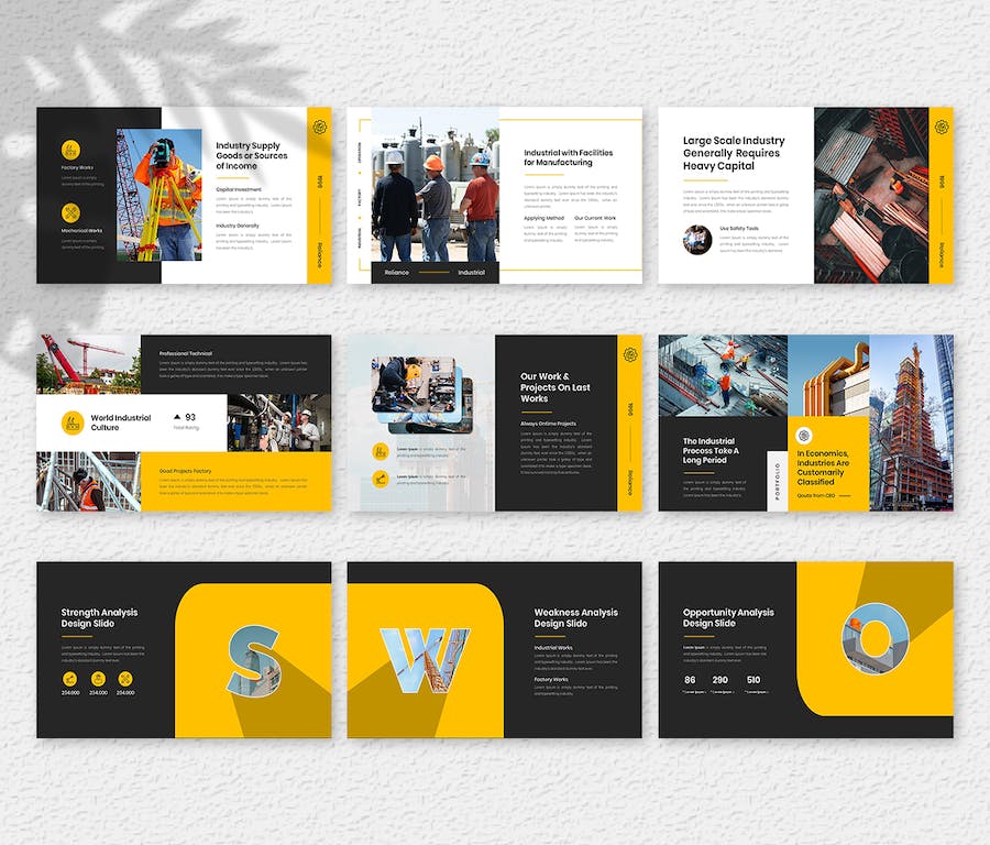 灰色工业工厂企业介绍PPT模板 - PPT派