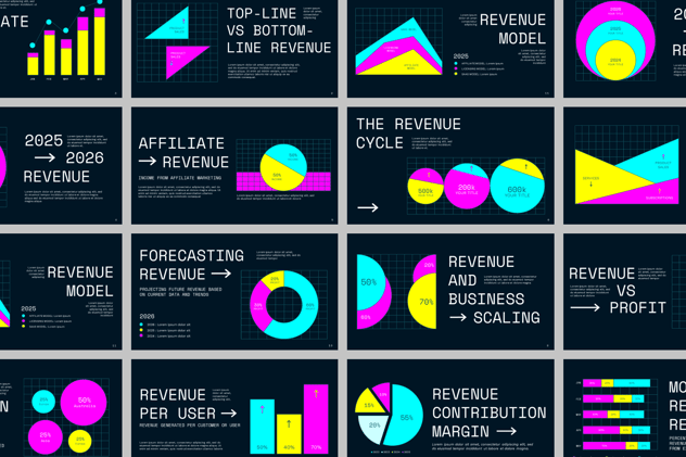 收入统计业绩分析PPT模板 - PPT派