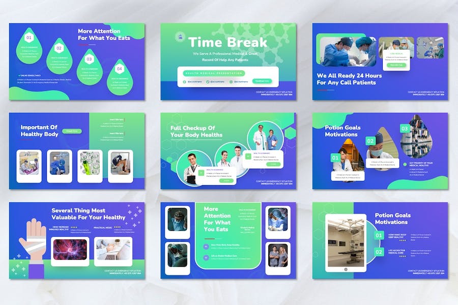 医疗健康疾病治疗护理Keynote模板 - PPT派
