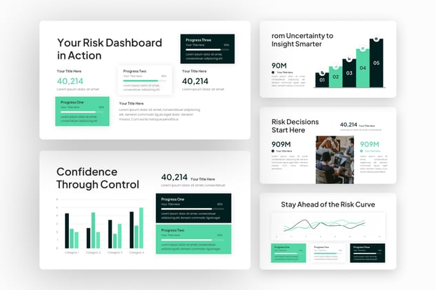 风险管理仪表板监控系统PPT模板 - PPT派
