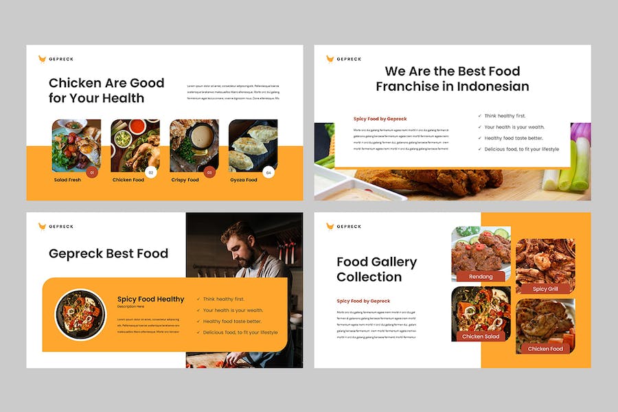 美食餐饮品牌推介方案展示PPT模板 - PPT派