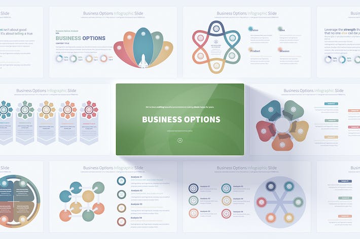 商业选项信息图形PPT模板- PPT派
