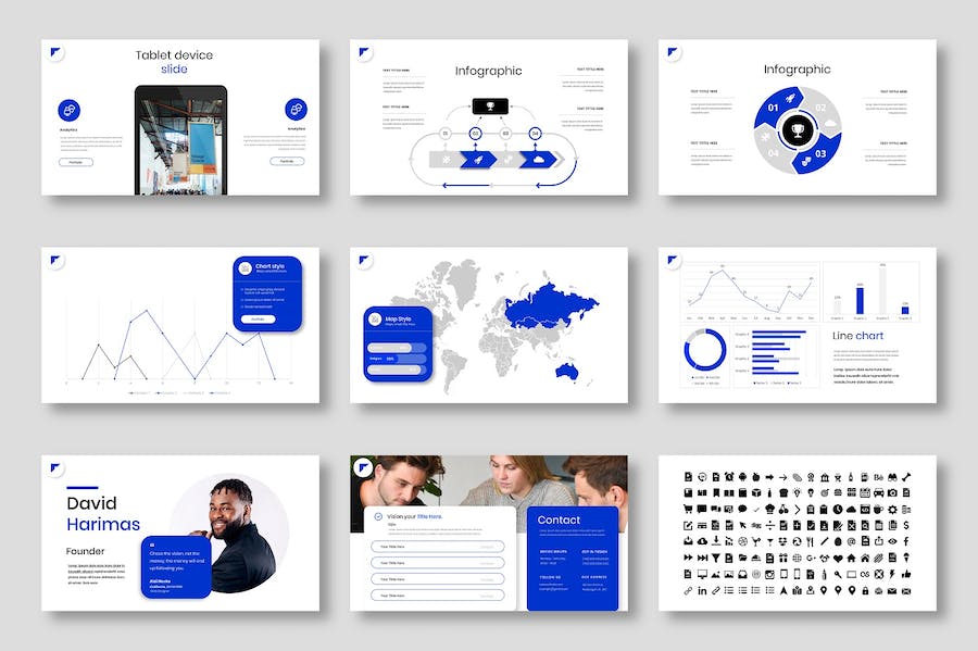 蓝色商务创意项目策划PPT模板 - PPT派