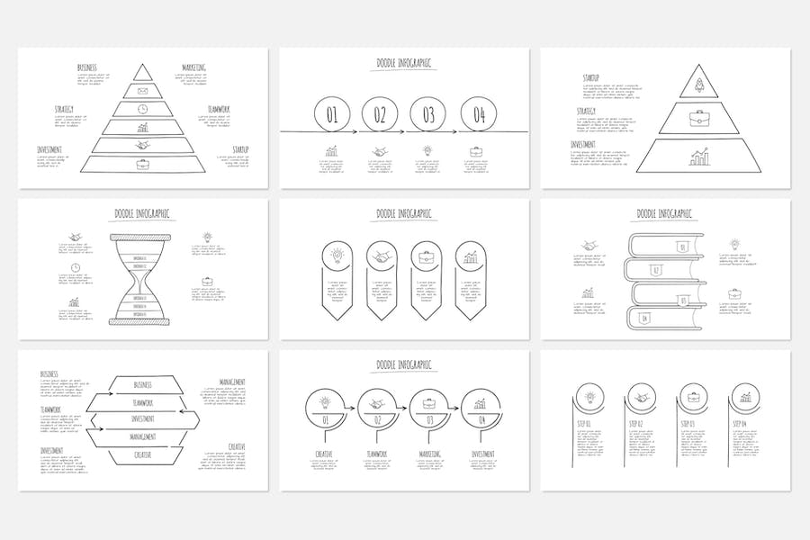 涂鸦动画信息图形图表讲述展示PPT模板 - PPT派