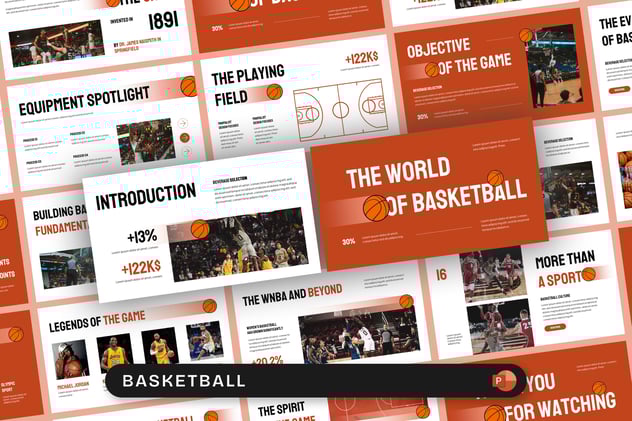 体育赛事篮球运动活动方案宣传PPT模板 - PPT派