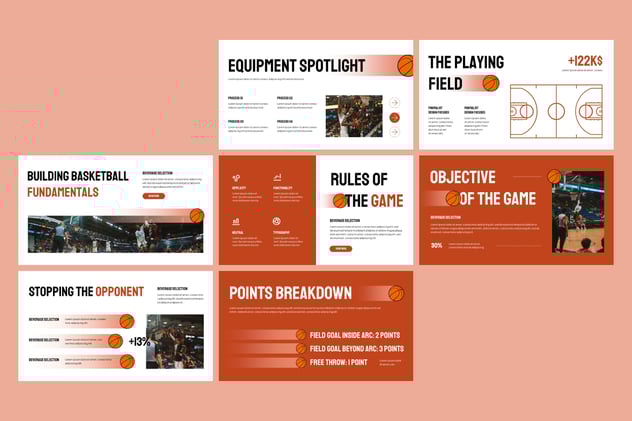 体育赛事篮球运动活动方案宣传PPT模板 - PPT派