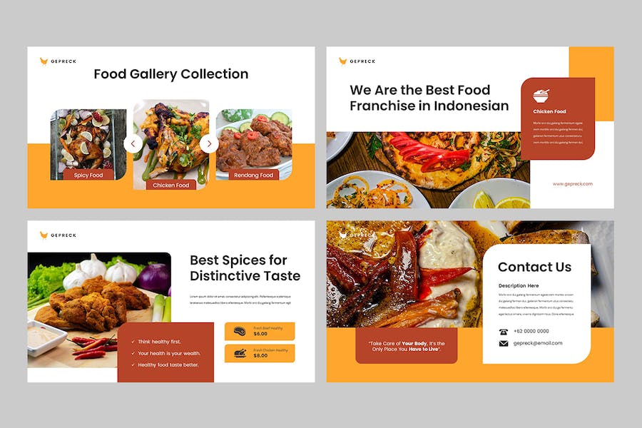 美食餐饮品牌推介方案展示PPT模板 - PPT派