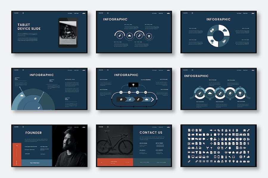 商务风格品牌形象展示PPT模板 - PPT派