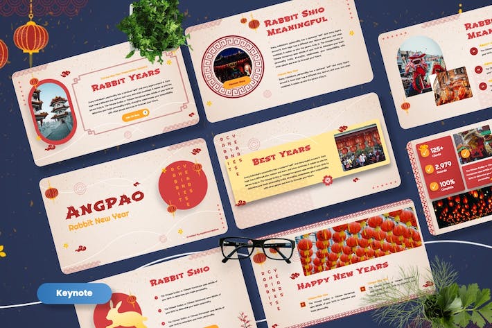 中国新年文化传承发展Keynote模板 - PPT派