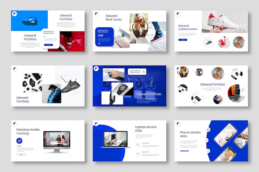 蓝色商务创意项目策划PPT模板 - PPT派