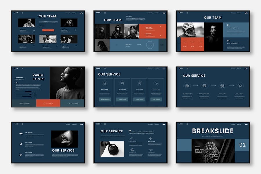 商务风格品牌形象展示PPT模板 - PPT派