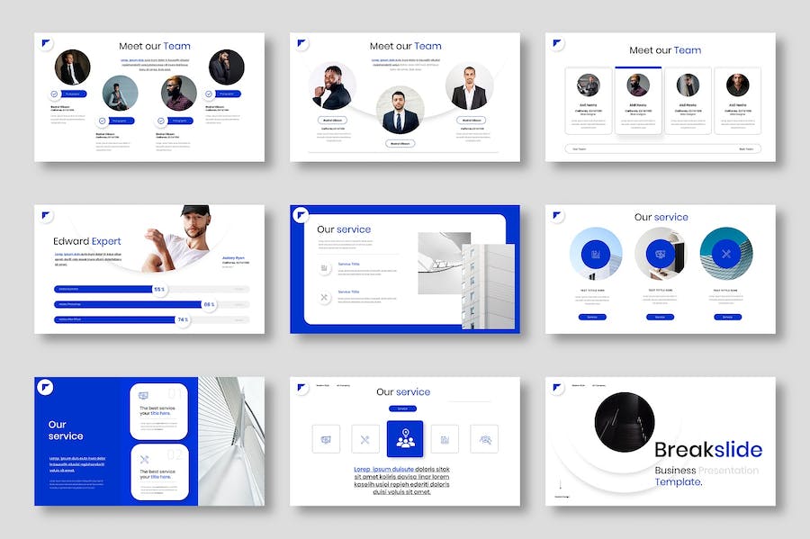 蓝色商务创意项目策划PPT模板 - PPT派