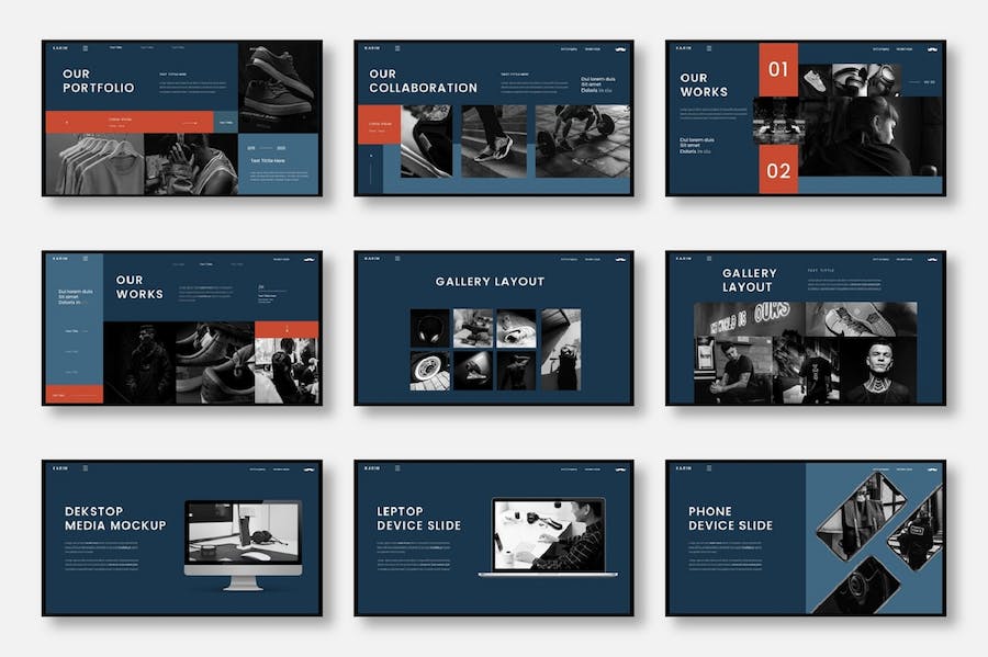 商务风格品牌形象展示PPT模板 - PPT派