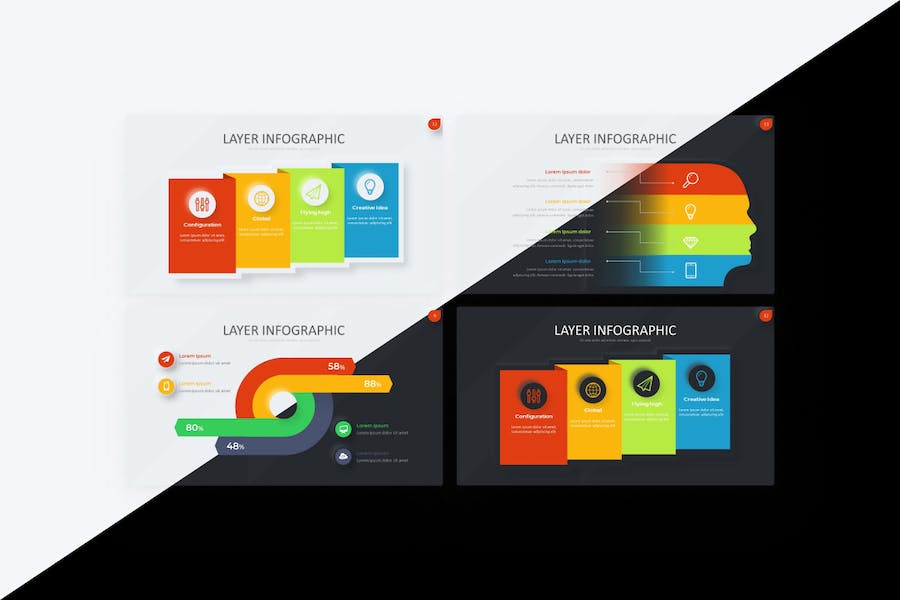 Layer-infographic-neumorph-powerpoint-template - PPT派