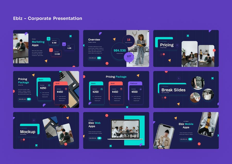 电子商务企业运营推广方案PPT模板 - PPT派