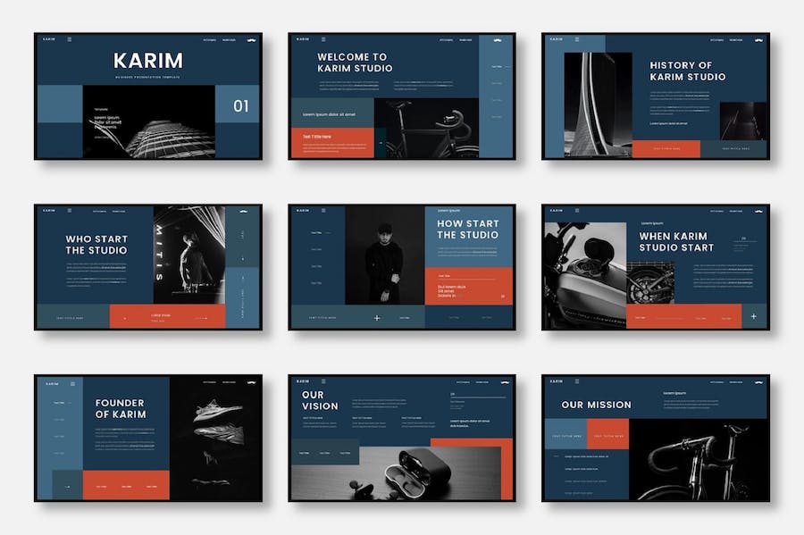 商务风格品牌形象展示PPT模板 - PPT派