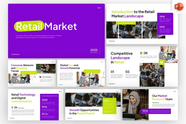 零售商业市场分析方案PPT模板 - PPT派
