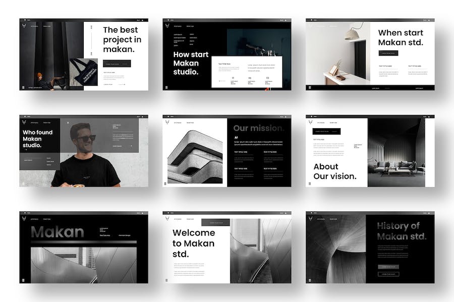 黑橙色高端商业提案PPT模板 - PPT派