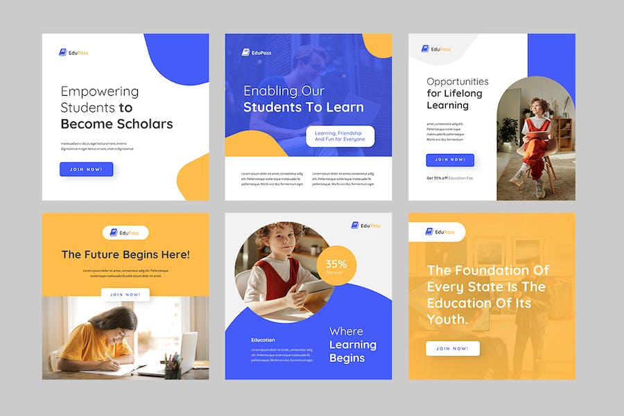 教育社交媒体推广营销PPT模板 - PPT派