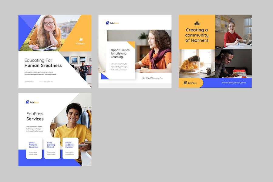 教育社交媒体推广营销PPT模板 - PPT派