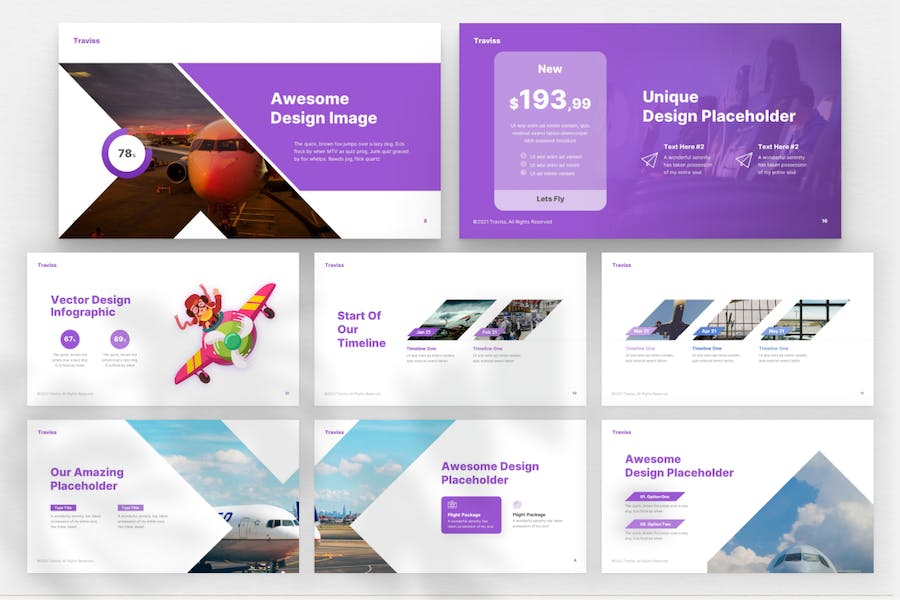 Traviss-航空公司-现代-主题演讲-模板 - PPT派