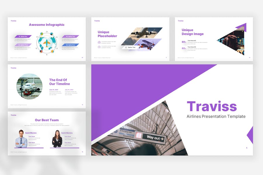 Traviss-航空公司-现代-主题演讲-模板 - PPT派