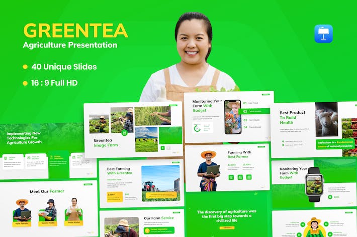 生态农业主题演讲Keynote模板 - PPT派
