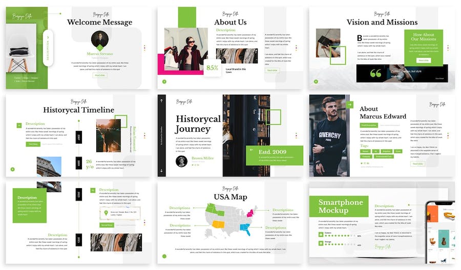 时尚服装作品集展示推介Keynote模板 - PPT派