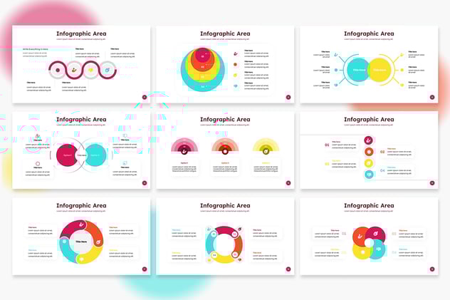 圆形循环信息图形模板展示Keynote模板 - PPT派