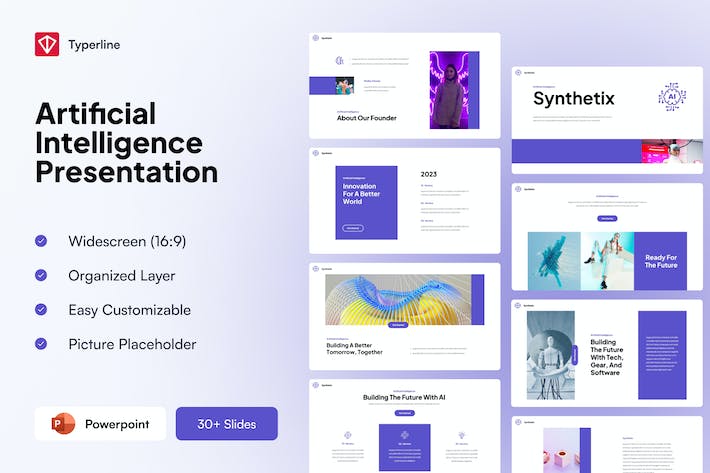 人工智能技术应用开发方案PPT模板 - PPT派