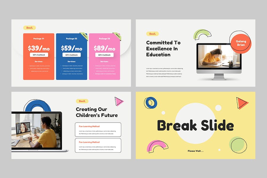 儿童教育培训课程教学活动方案Keynote模板 - PPT派