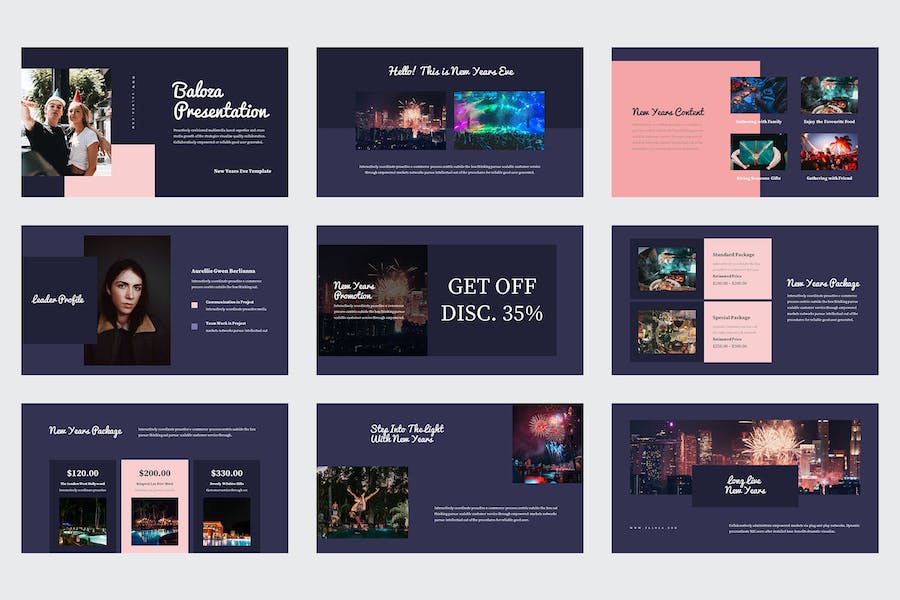 新年前夕营销推广活动运营方案Keynote模板 - PPT派