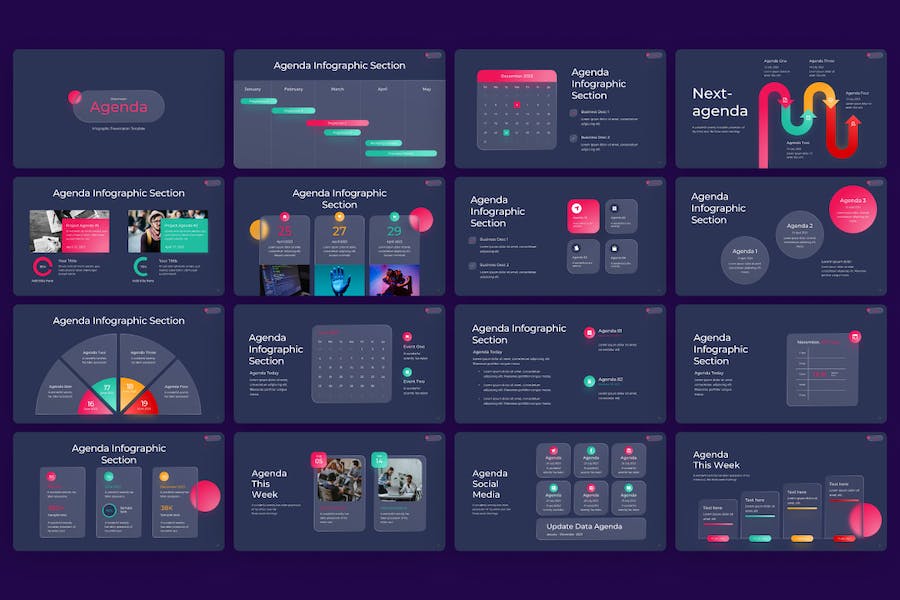 Glassmorphic-agenda-infographic-keynote-template - PPT派